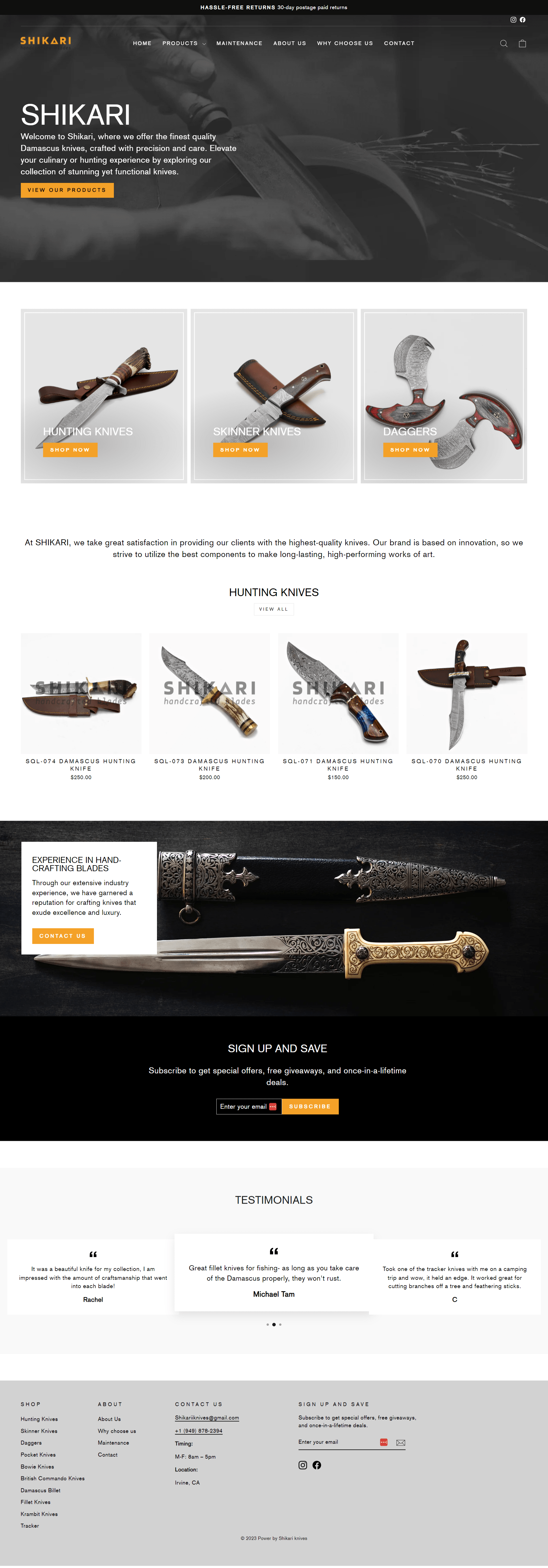 Shikari Knives